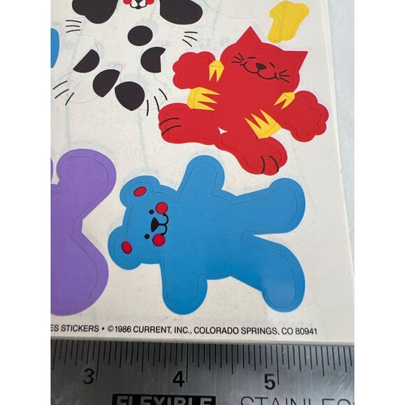 Vintage 1986 Animal & Accessories Stickers By Current Inc. 4 Sheets - Picture 6 of 7